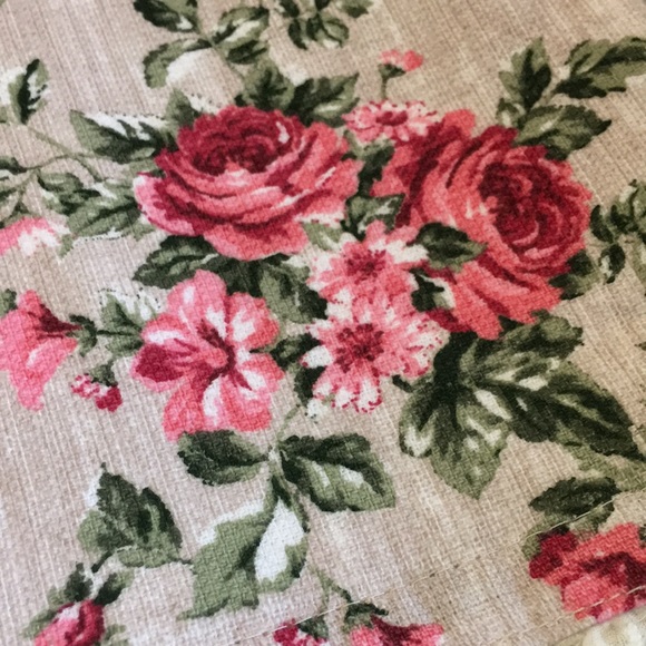 Shabby Chic Rose Garden Eyelette Lace Trimmed Farmhouse Kitchen Towels CottonNWT - Picture 2 of 16